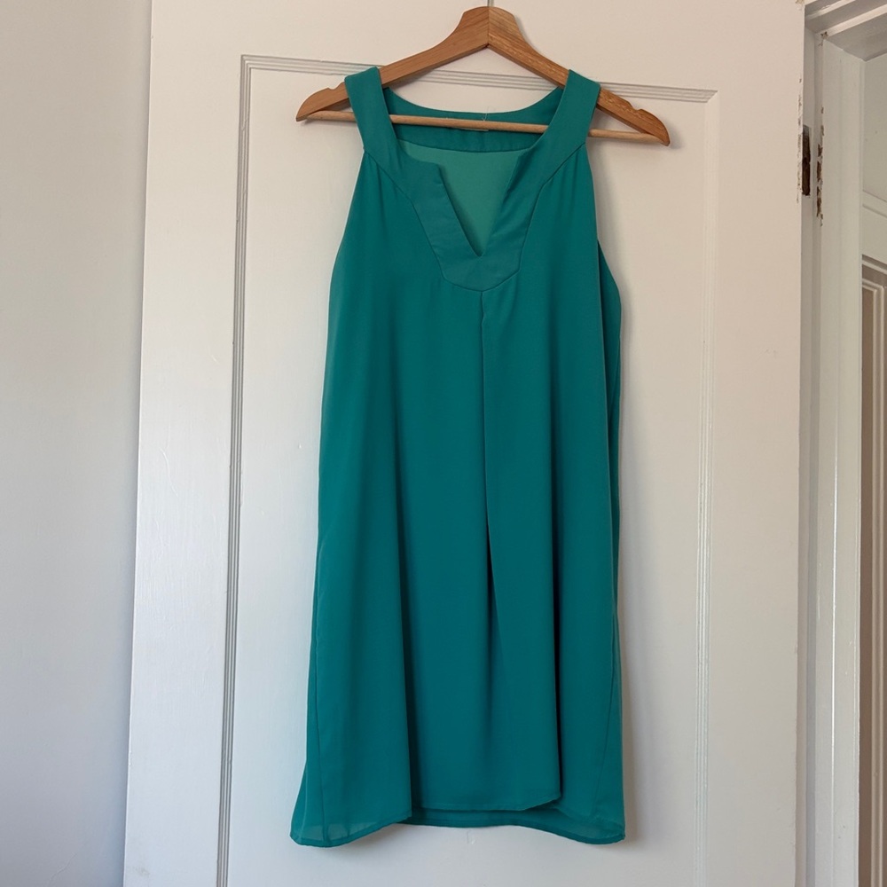 Honey Punch Teal Mini Dress